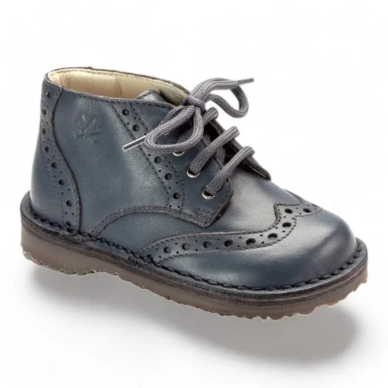 531 - Gray Soft Leather Lace for Toddler/Boy/Girl by London Kids