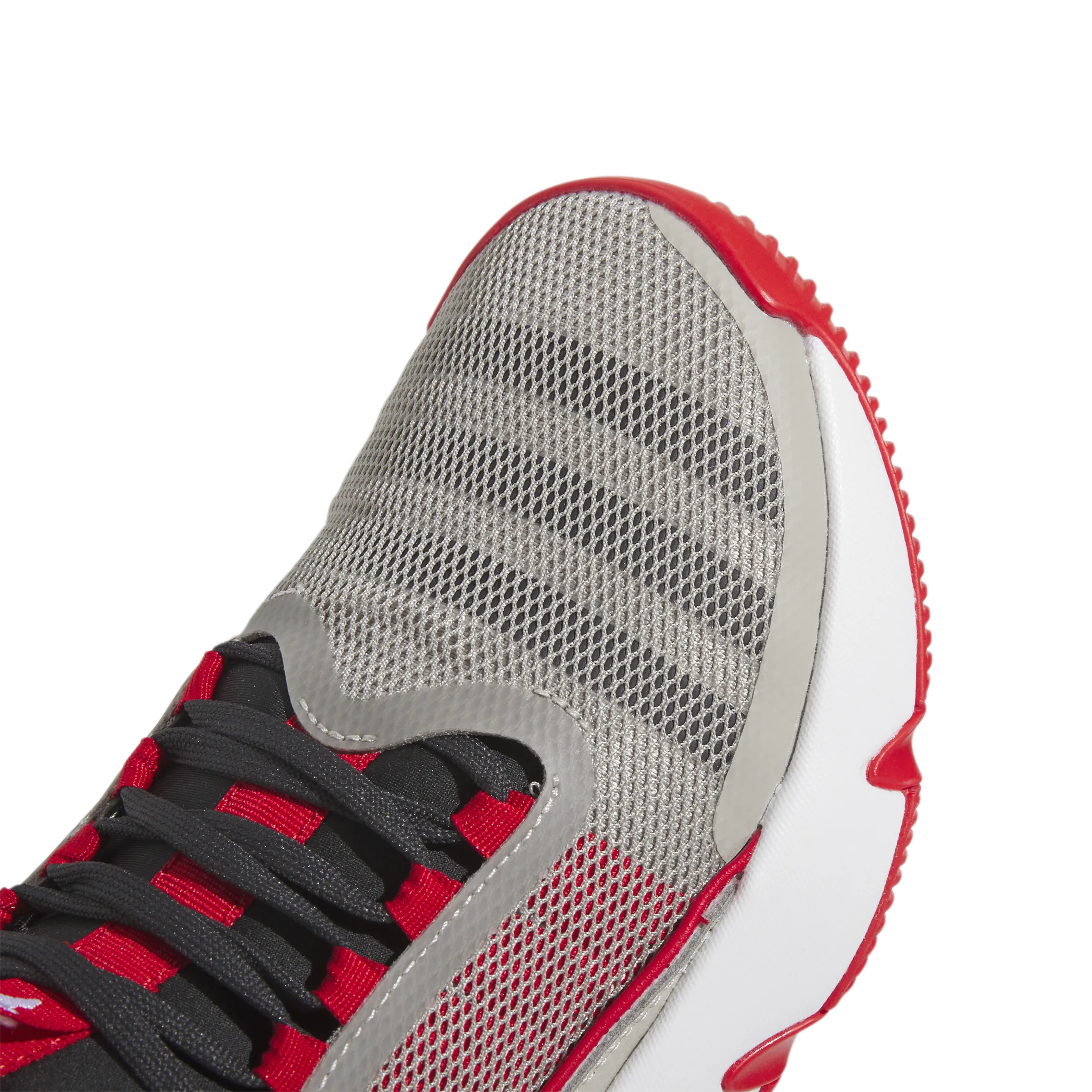 Adidas Trae Unlimited Junior Basketball Shoes - Grey/Carbon/Scarlet