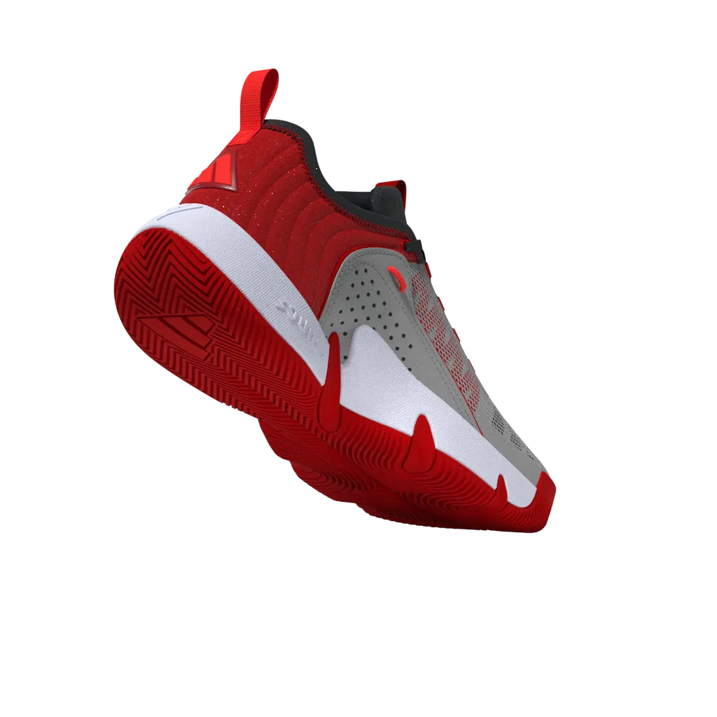 Adidas Trae Unlimited Junior Basketball Shoes - Grey/Carbon/Scarlet