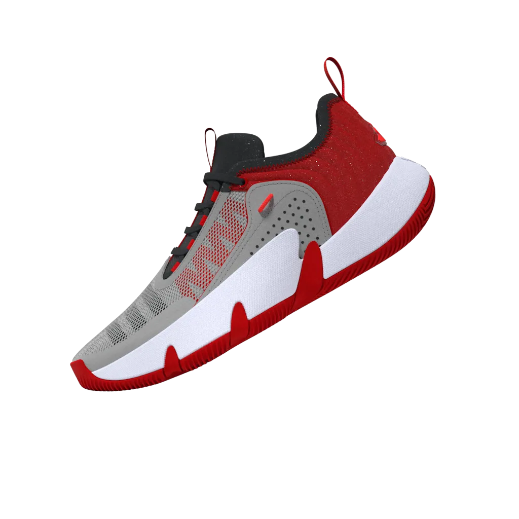 Adidas Trae Unlimited Junior Basketball Shoes - Grey/Carbon/Scarlet