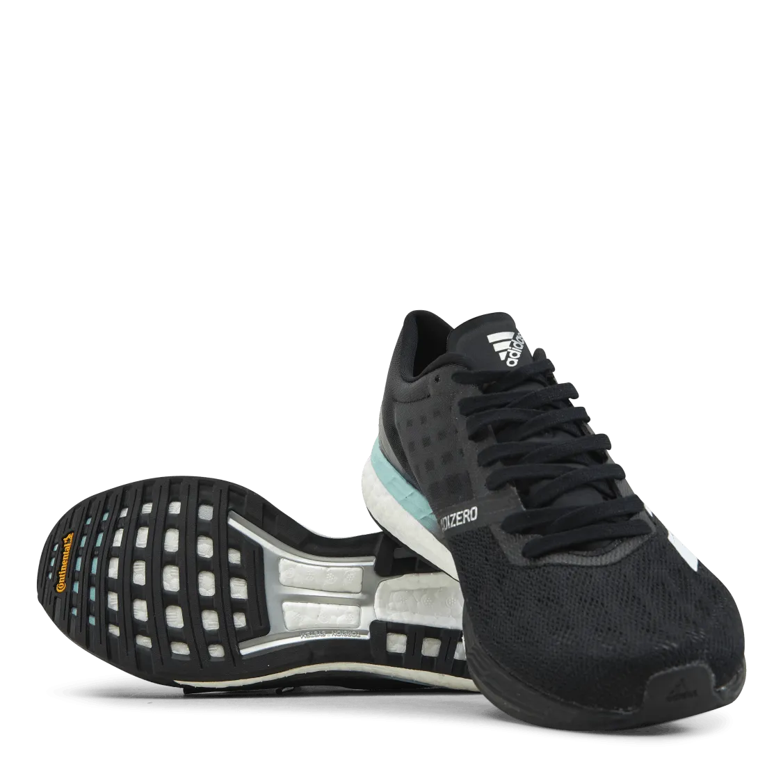 Adizero Boston 9 Shoes Core Black / Cloud White / Clear Aqua