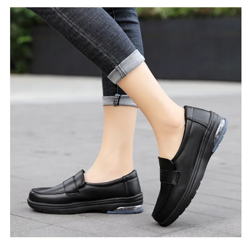 Advbridge Spring  Autumn Shoes Women Loafers Soft Comfortable Black White Shoes Flat Elegant Ladies Casual Shoes Plus Size 42 A4369