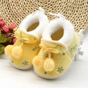 Baby Bowknot Warm Soft Sole Crib Shoes