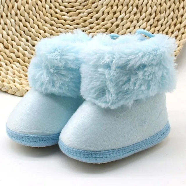 Baby Bowknot Warm Soft Sole Crib Shoes