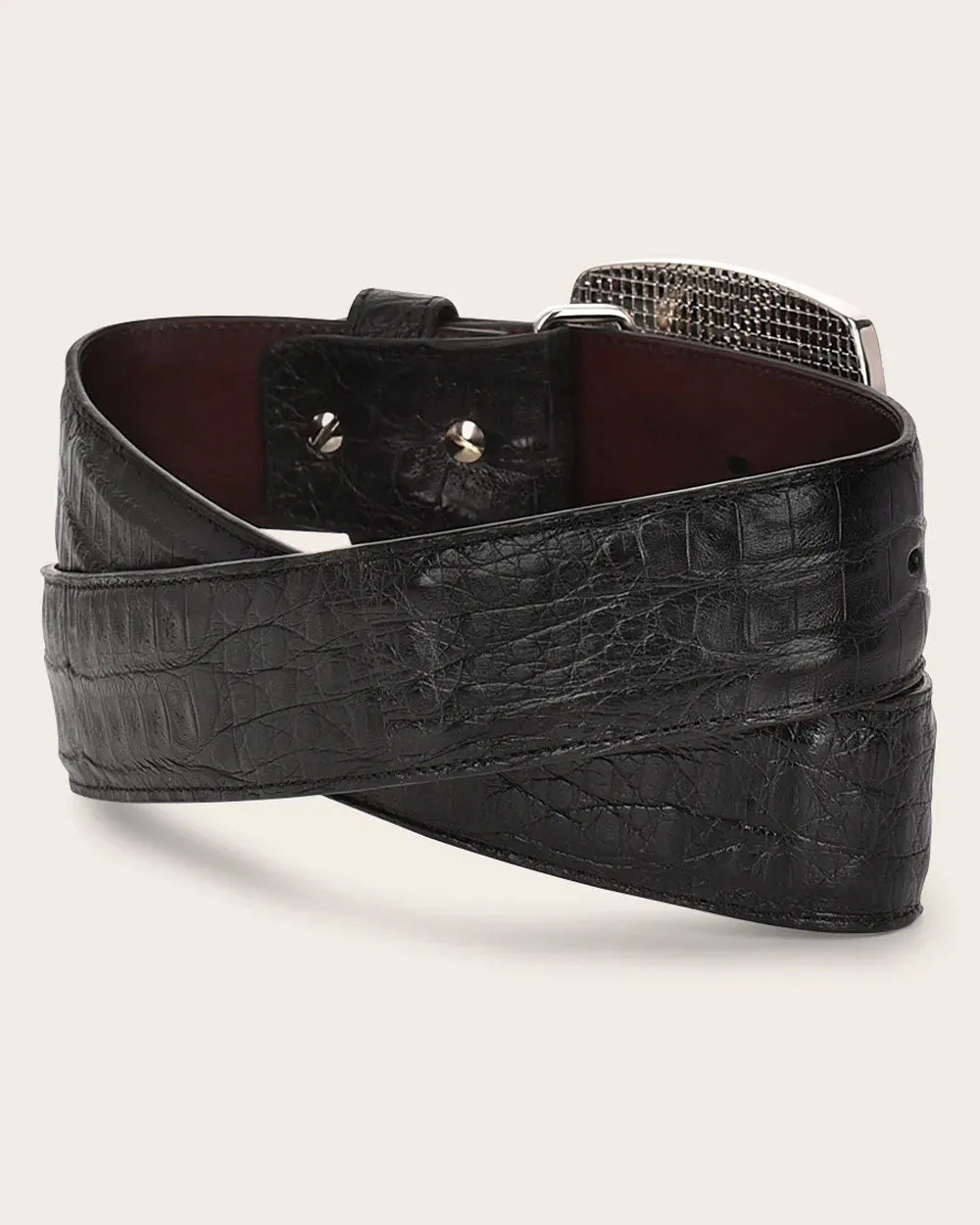 Black engraved ultra exotic Belt