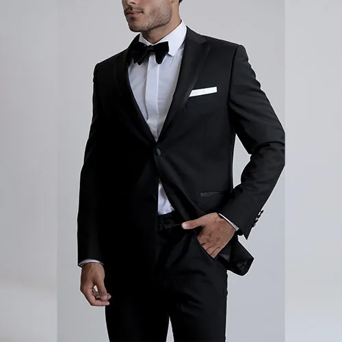 Black tuxedo with black satin edge