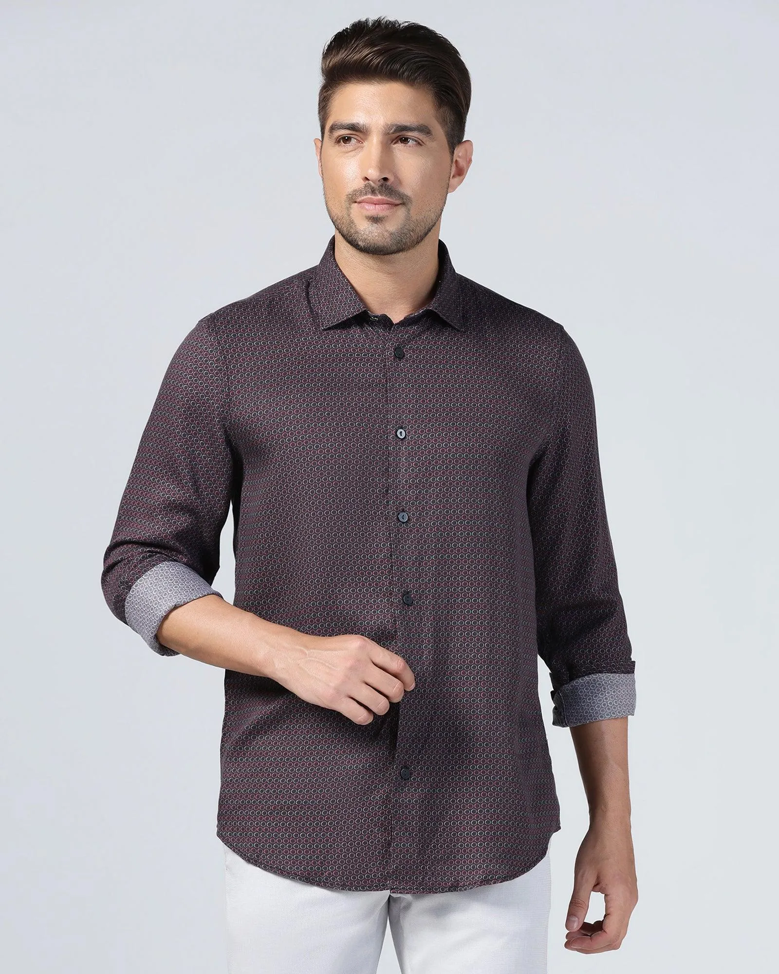 Casual Black Printed Shirt - Joni