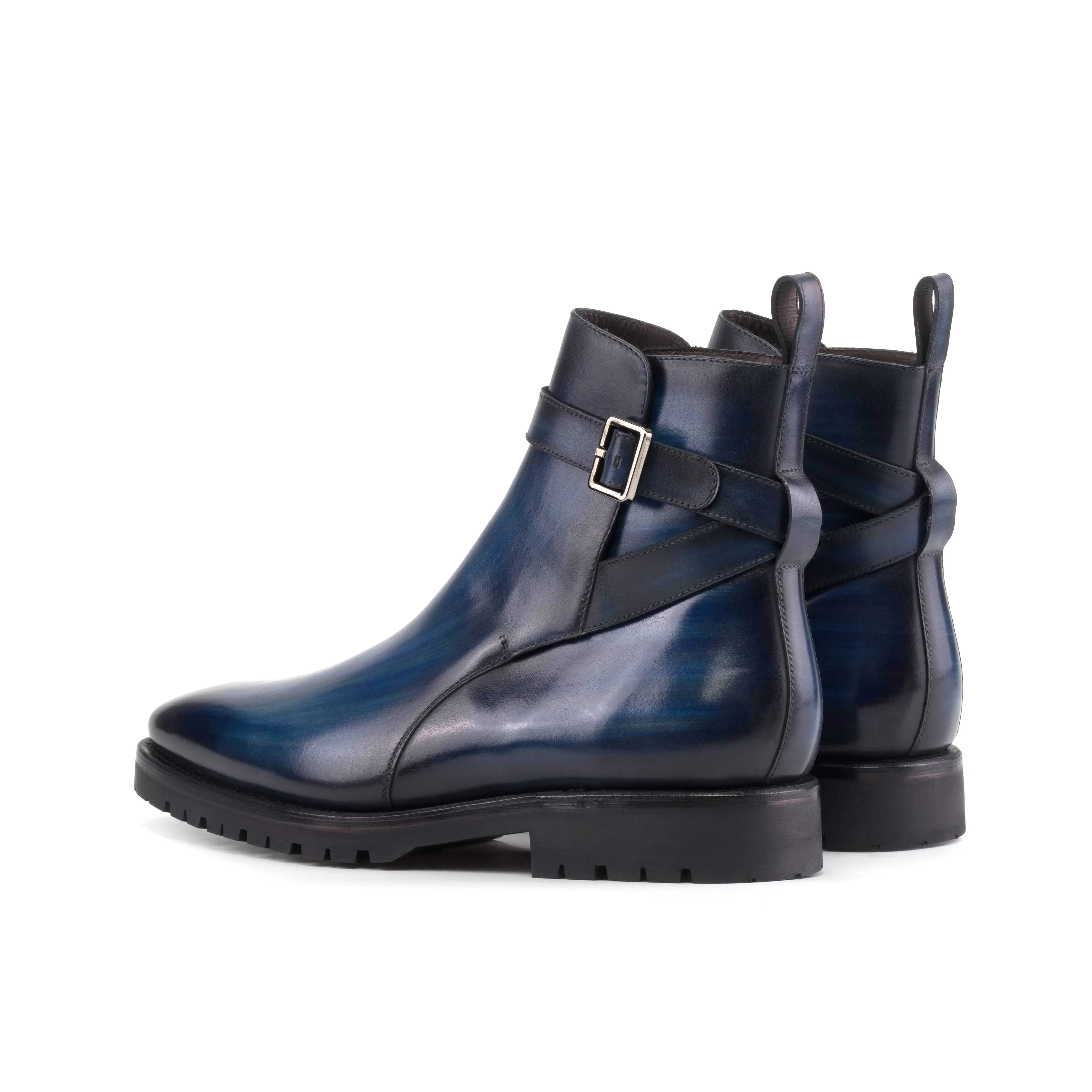 Denim Blue Patina Jodhpur Boots