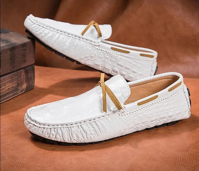 Fashion Casual Driving Shoes 2024 New Handmade High Quality PU Leather Slip-on Comfortable Breathable Loafers Size 35-48