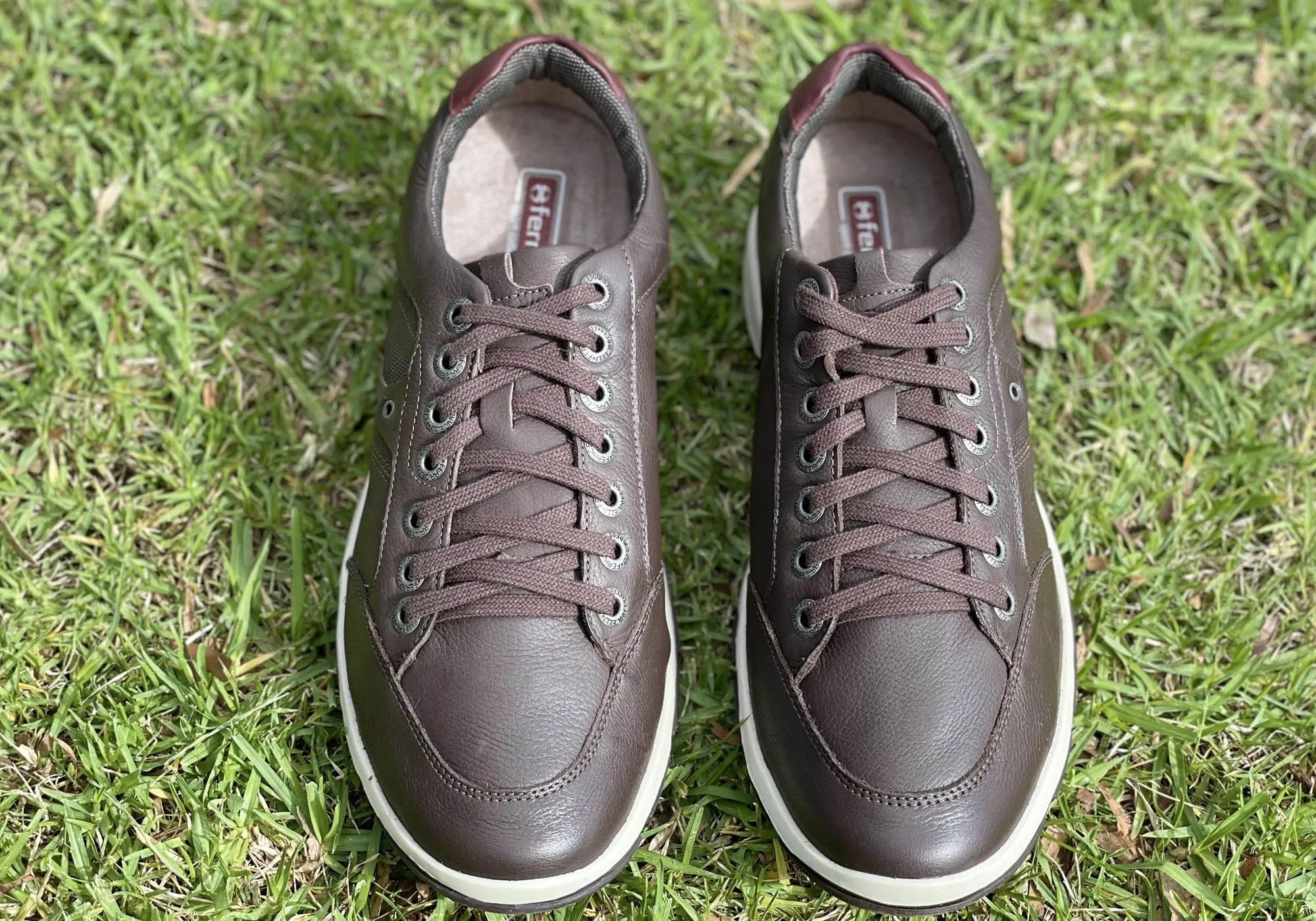 Ferricelli Ralph Mens Leather Lace Up Casual Shoes Made In Brazil