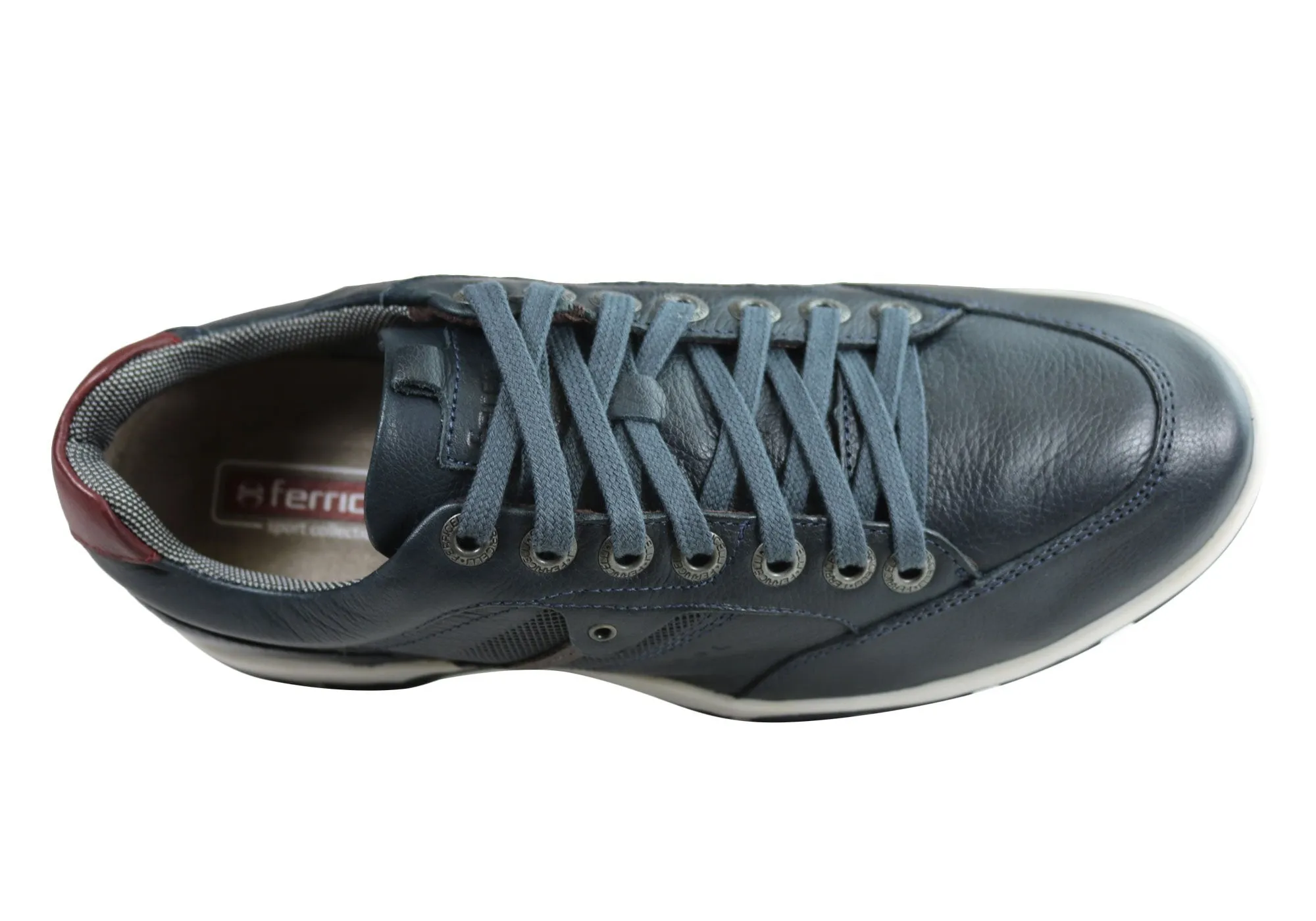 Ferricelli Ralph Mens Leather Lace Up Casual Shoes Made In Brazil