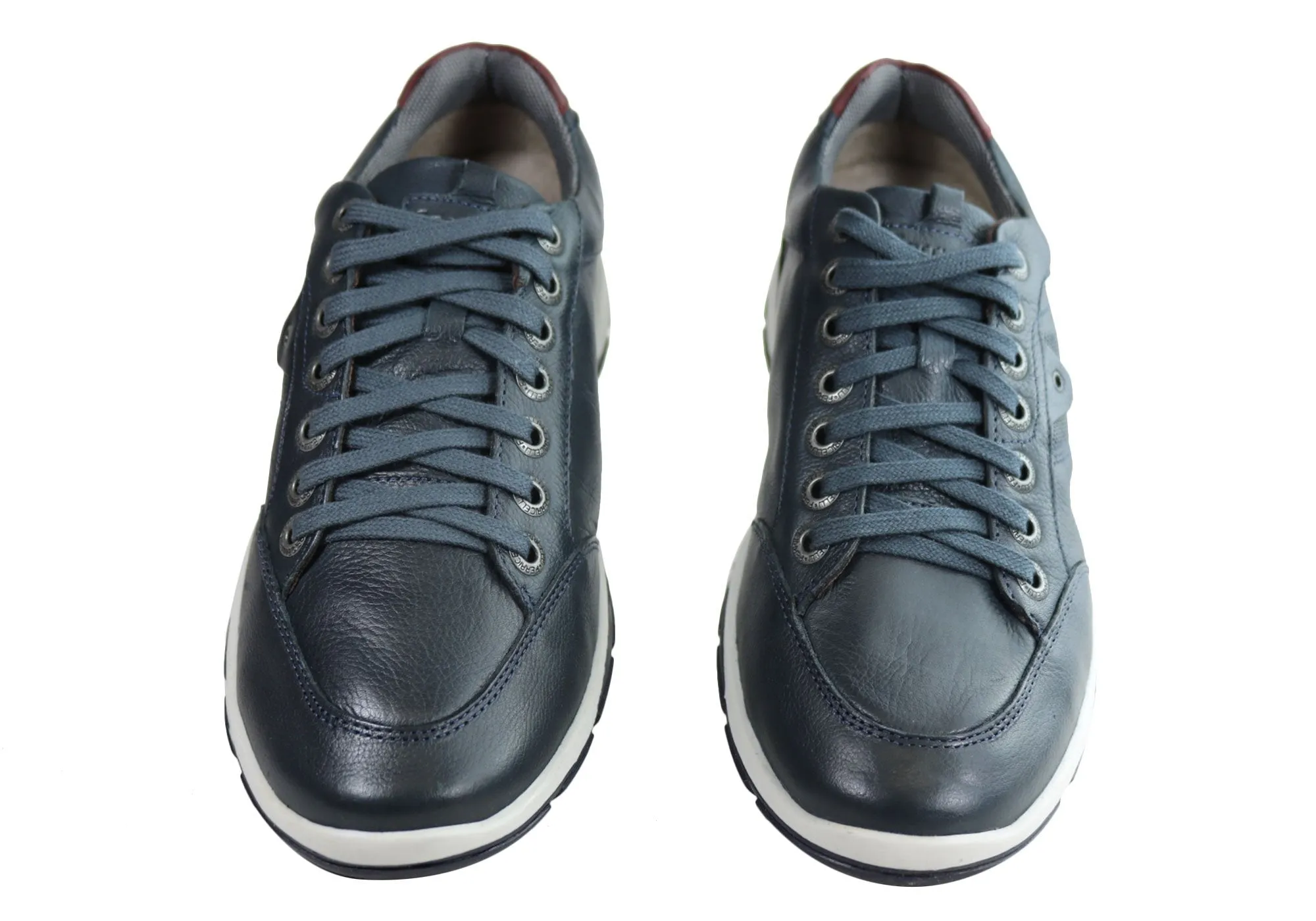 Ferricelli Ralph Mens Leather Lace Up Casual Shoes Made In Brazil