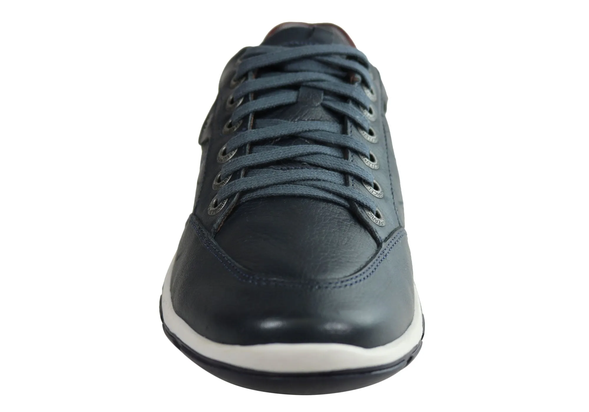 Ferricelli Ralph Mens Leather Lace Up Casual Shoes Made In Brazil