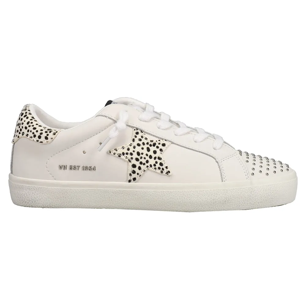 Flair Studded Cow Print Slip On Sneakers