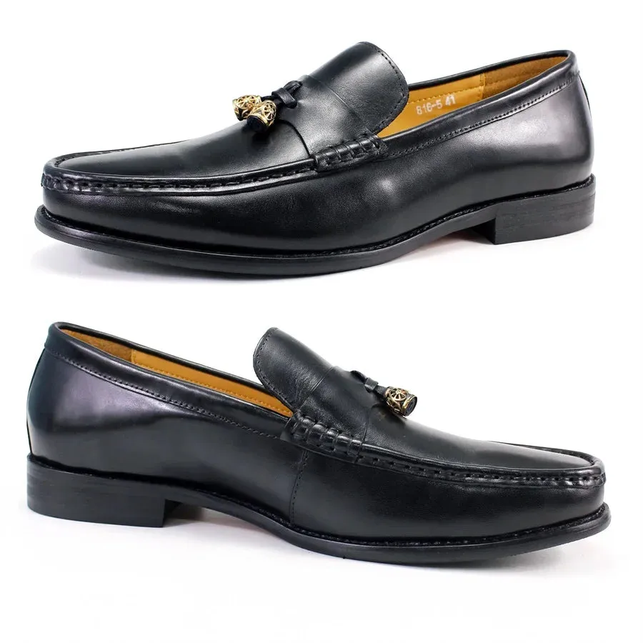 Genuine Leather Tassel Penny Loafers