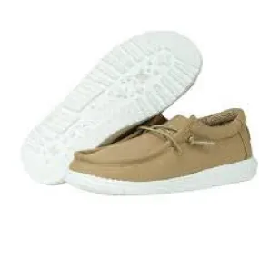 Hey Dude Youth Wally Dark Tan Casual Shoe