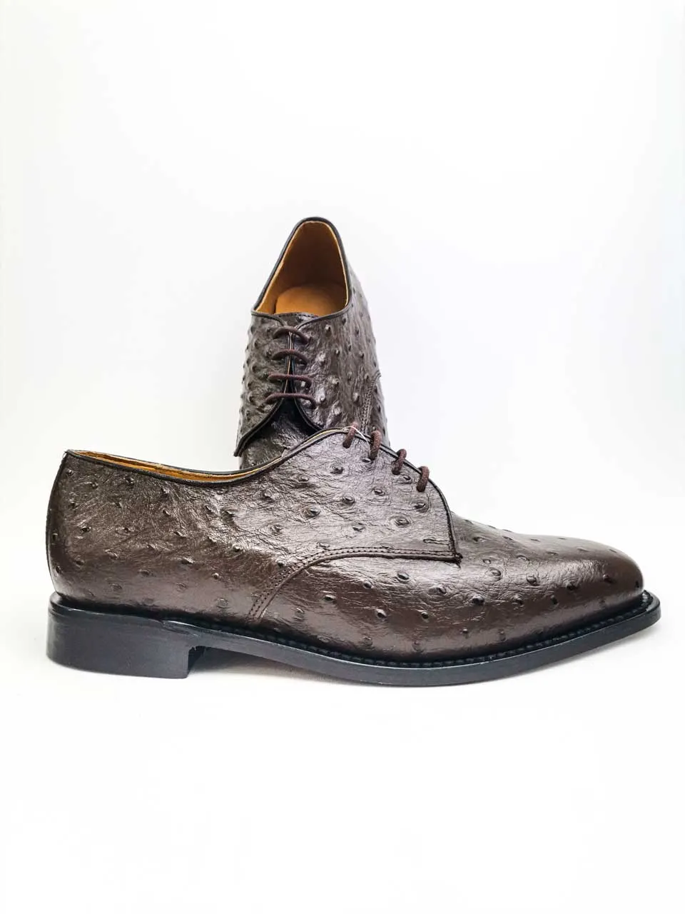 Johnston & Murphy Ostrich Leather Choc