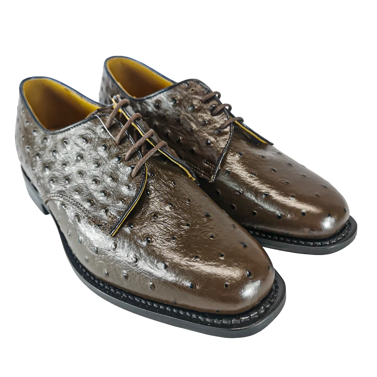 Johnston & Murphy Ostrich Leather Choc