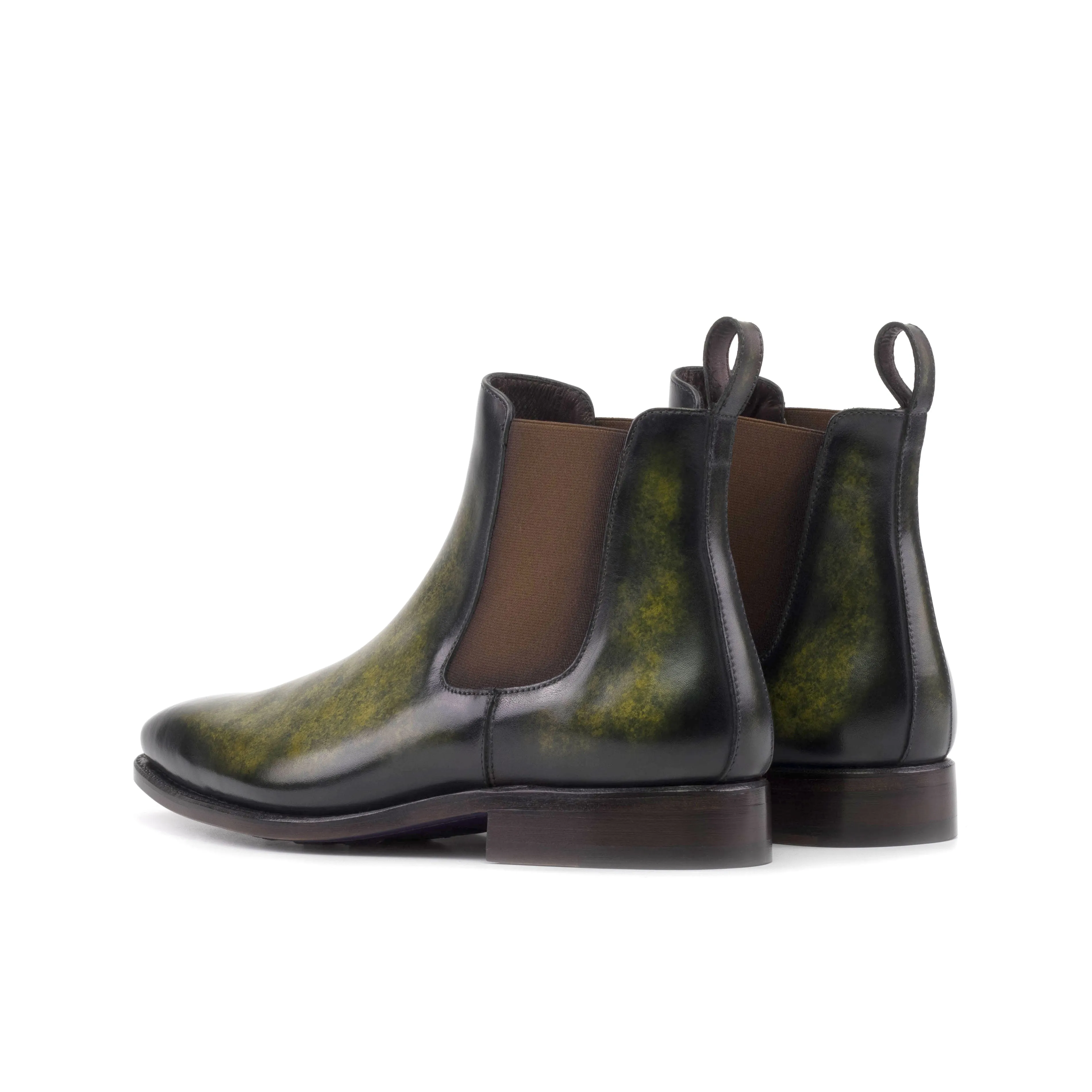 Khaki Patina Chelsea Boots