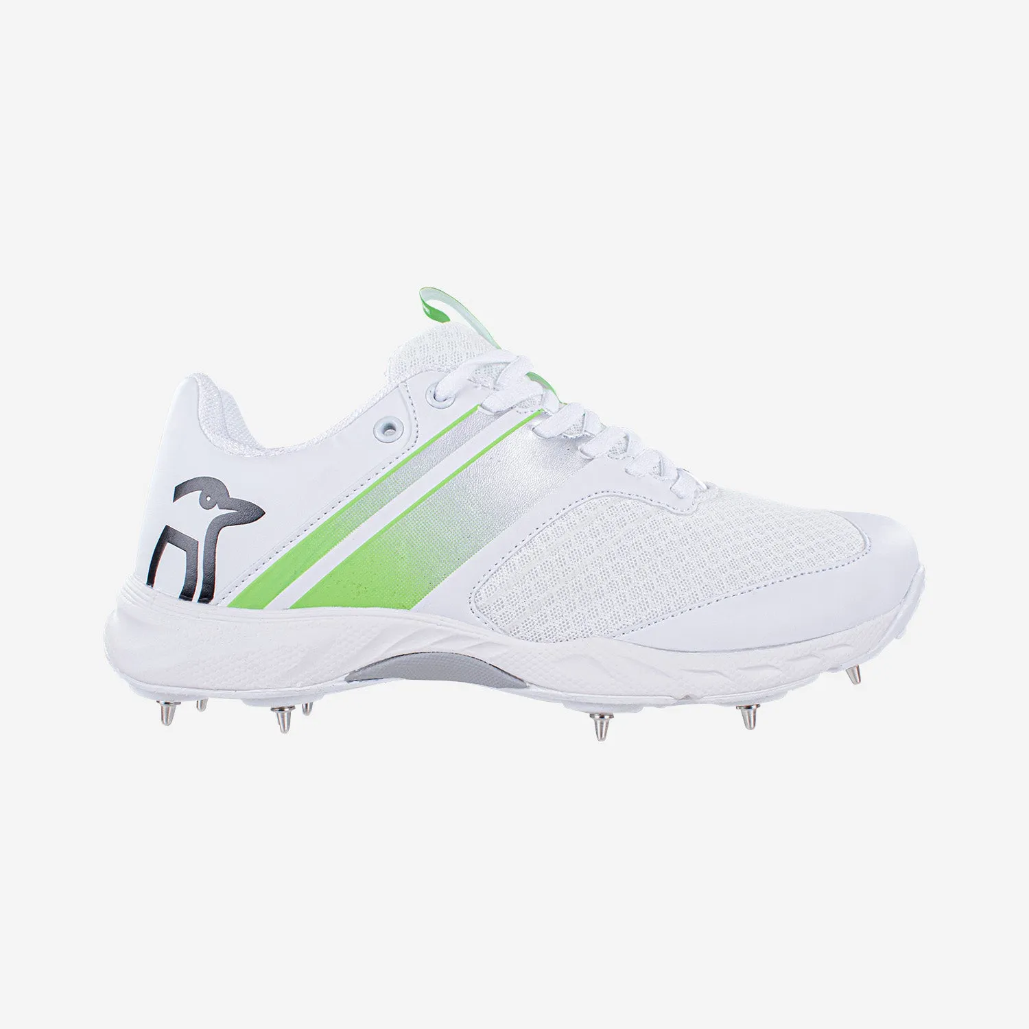 Kookaburra KC 3.0 Spike Cricket Shoe Lime/White and Silver/White