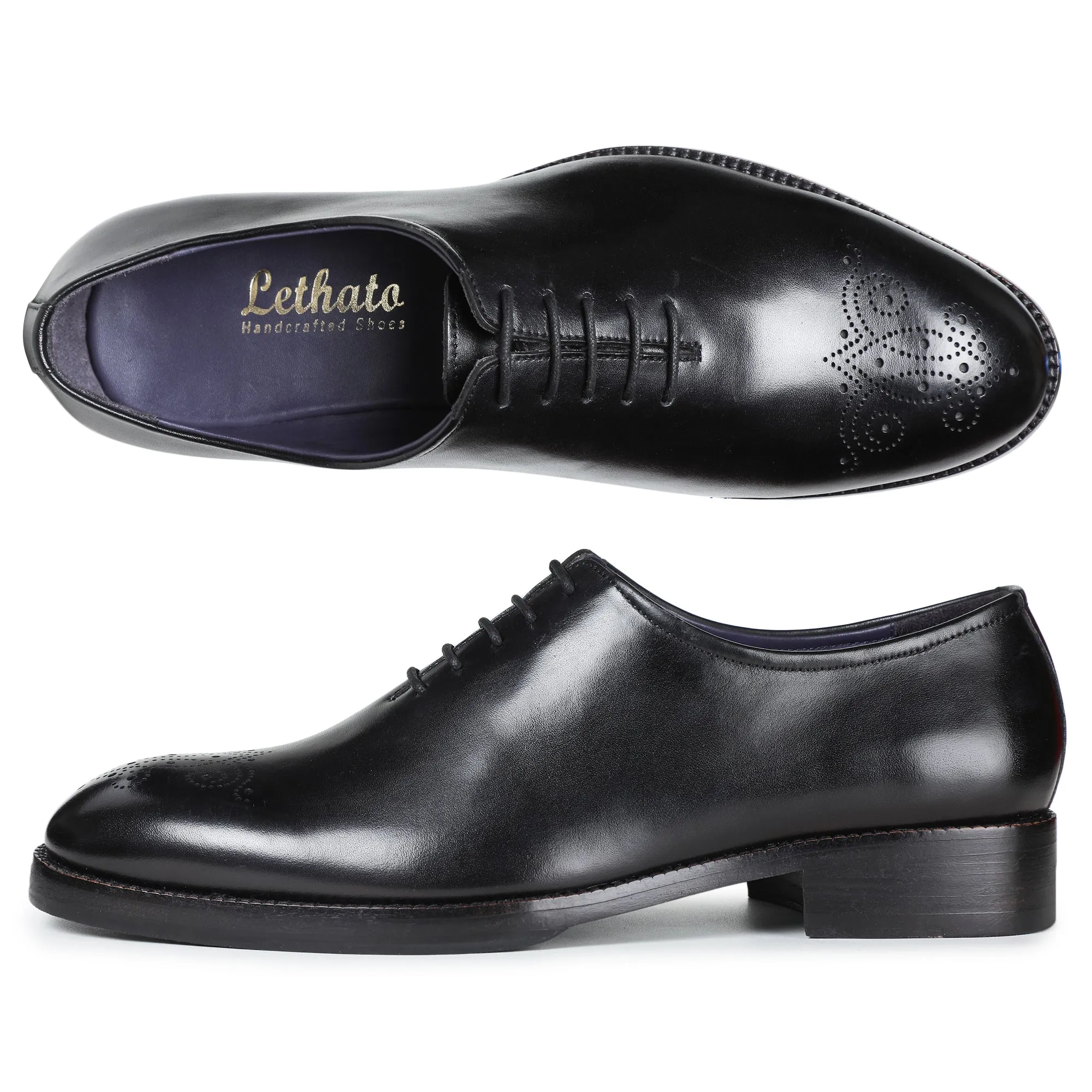 Medallion Toe Oxford - Black