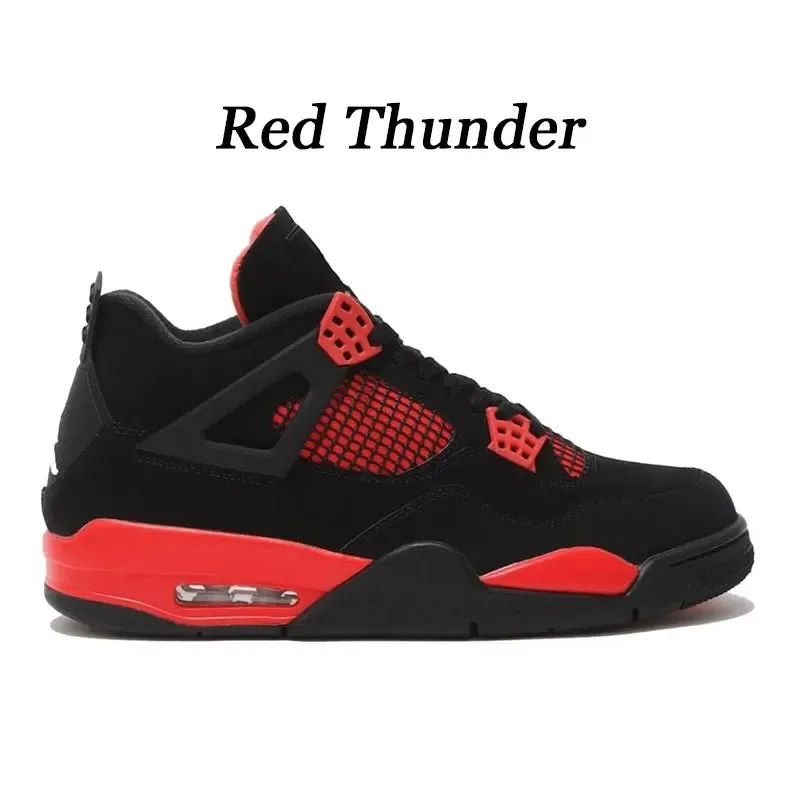 Men's and Women's OG AJ 4 Retro Red Thunder Canvas Retro 4 Shoes