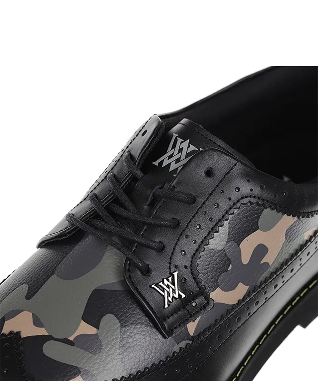 Men's Camo Wingtip Brogue Shoes -