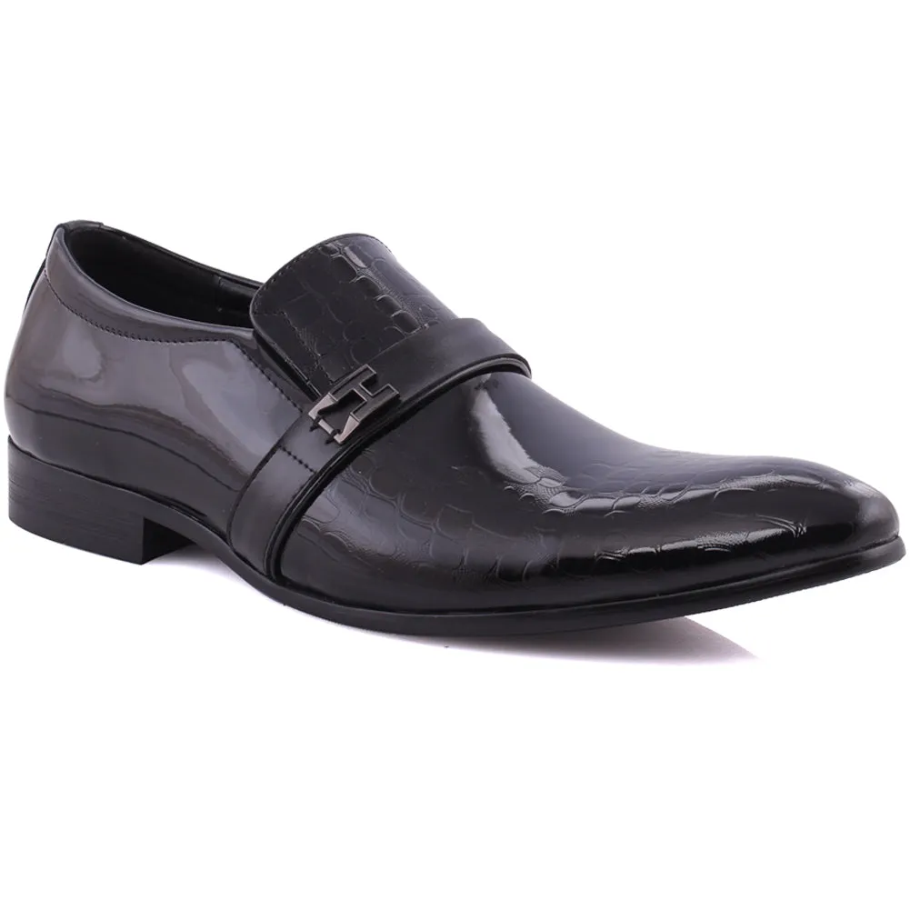 Men's "KADE" Snake Textured Loafers Shoes