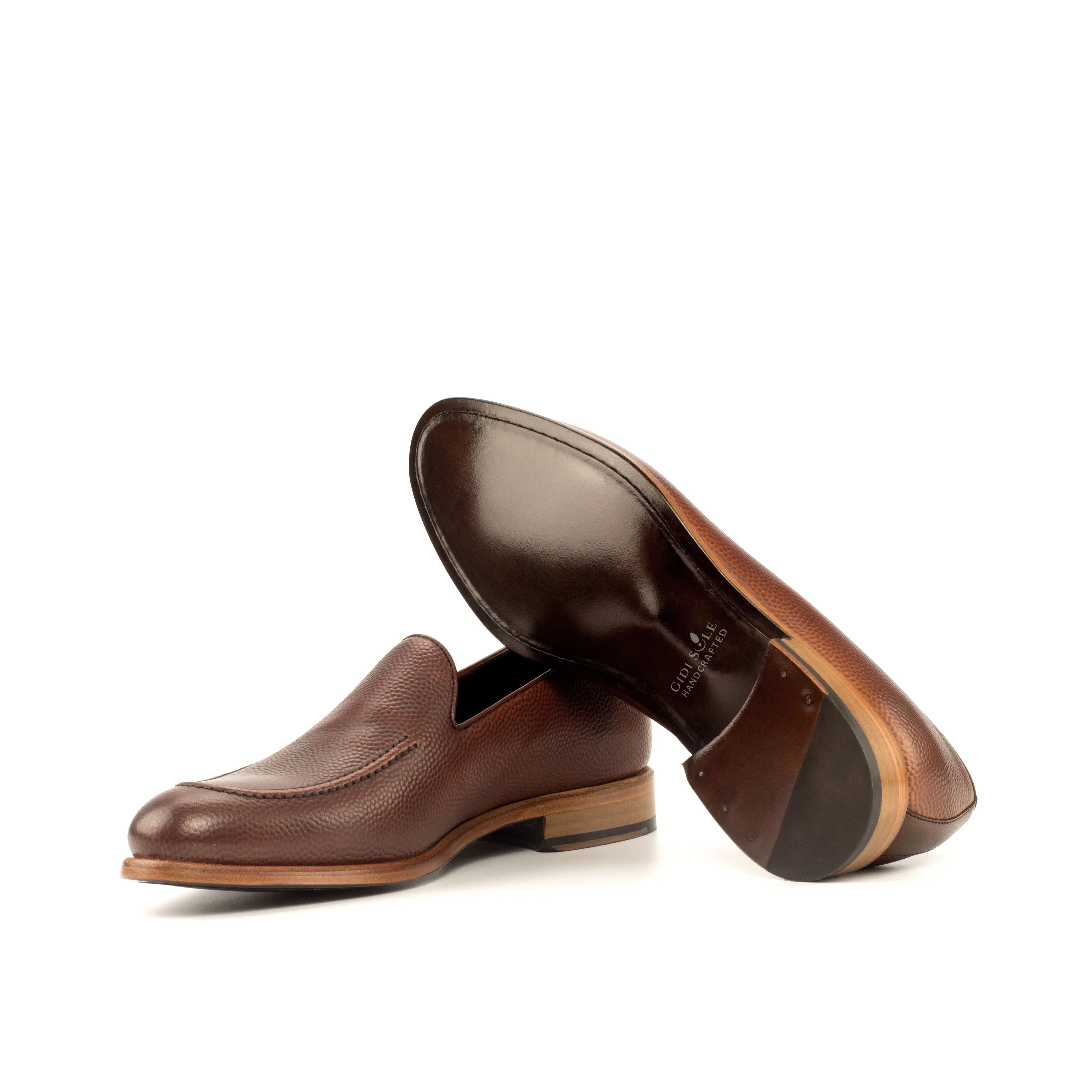 OG Loafer - Painted Pebble Grain Med Brown