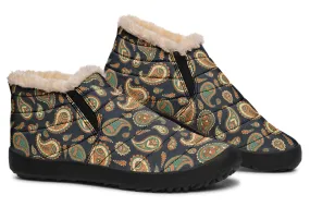 Retro Paisley Winter Shoes