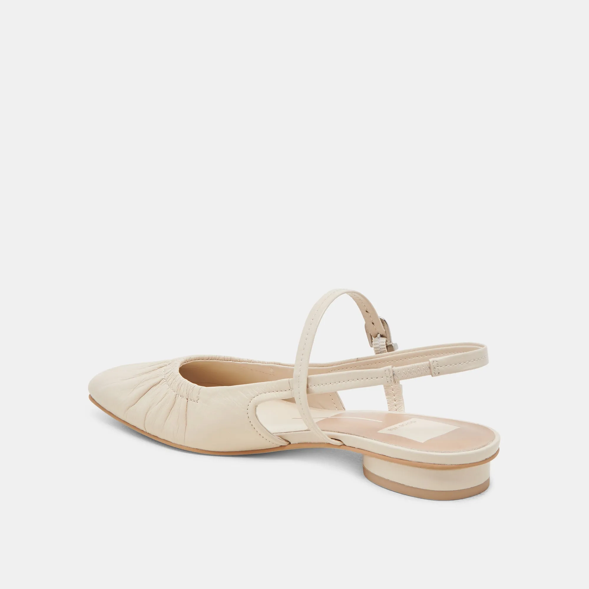 RIANNE FLATS IVORY CRINKLE PATENT