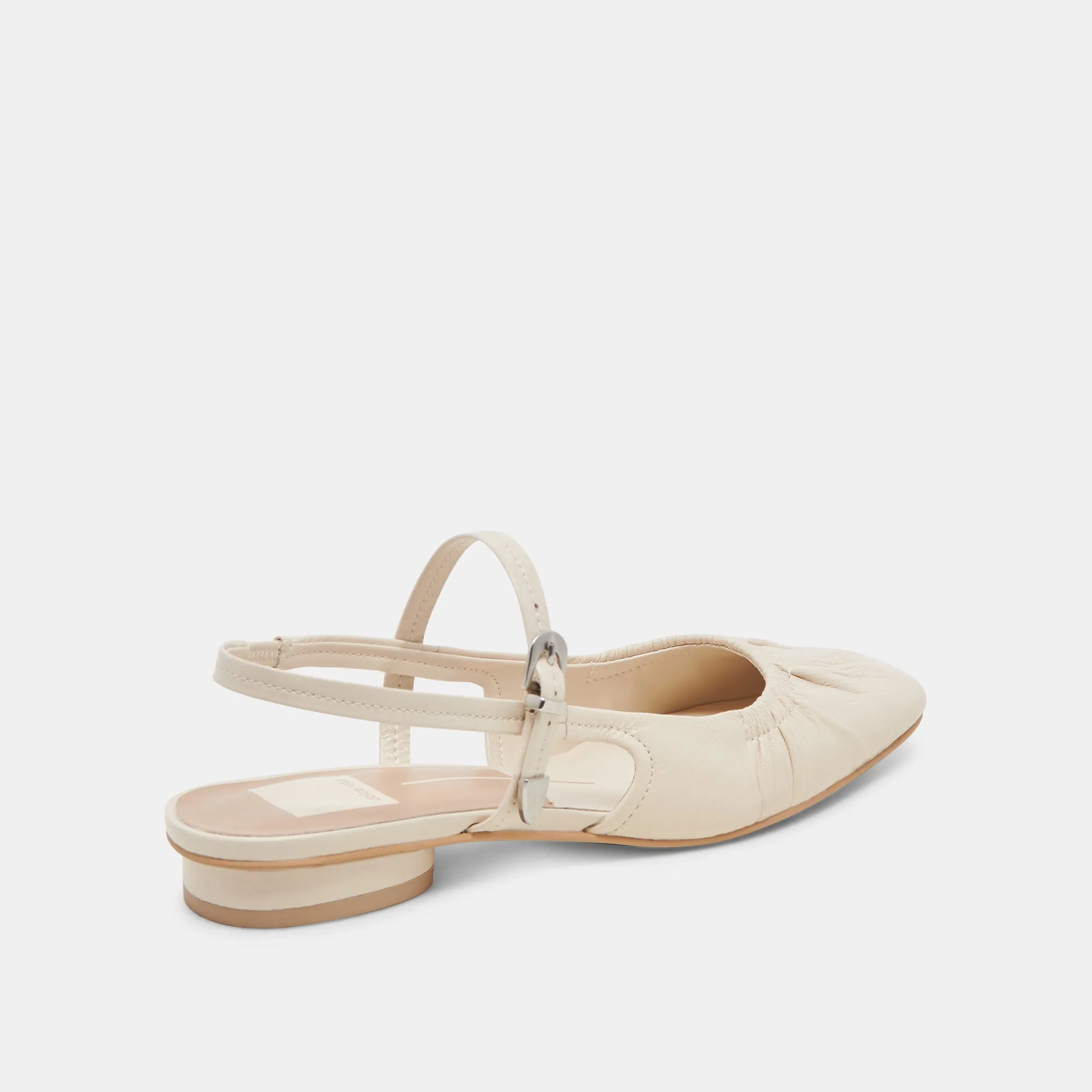 RIANNE FLATS IVORY CRINKLE PATENT