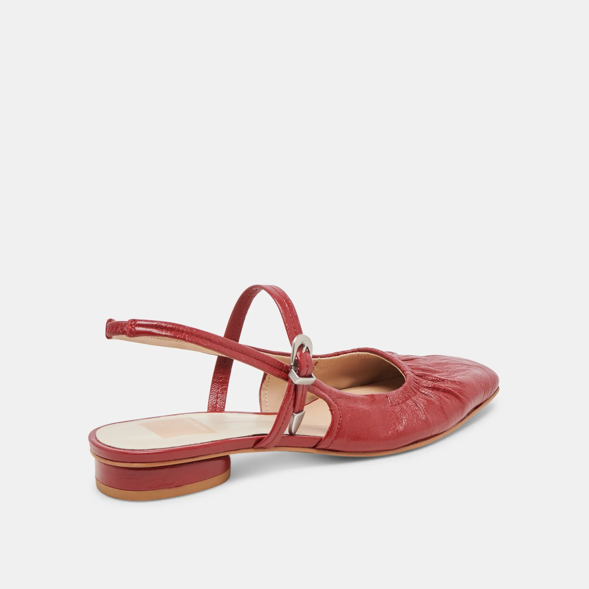 RIANNE FLATS RED CRINKLE PATENT