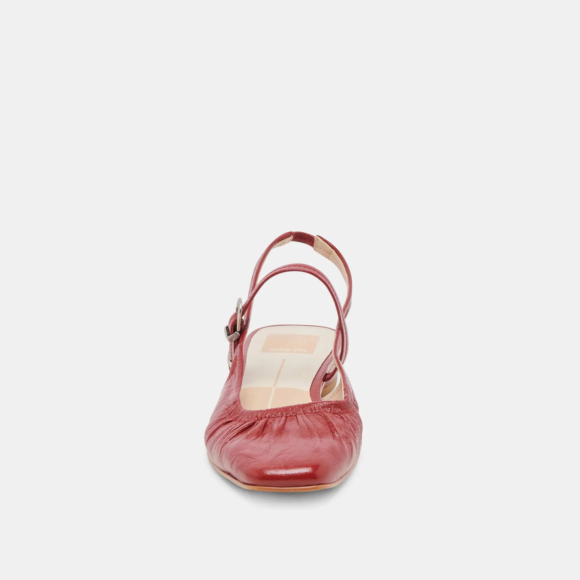 RIANNE FLATS RED CRINKLE PATENT