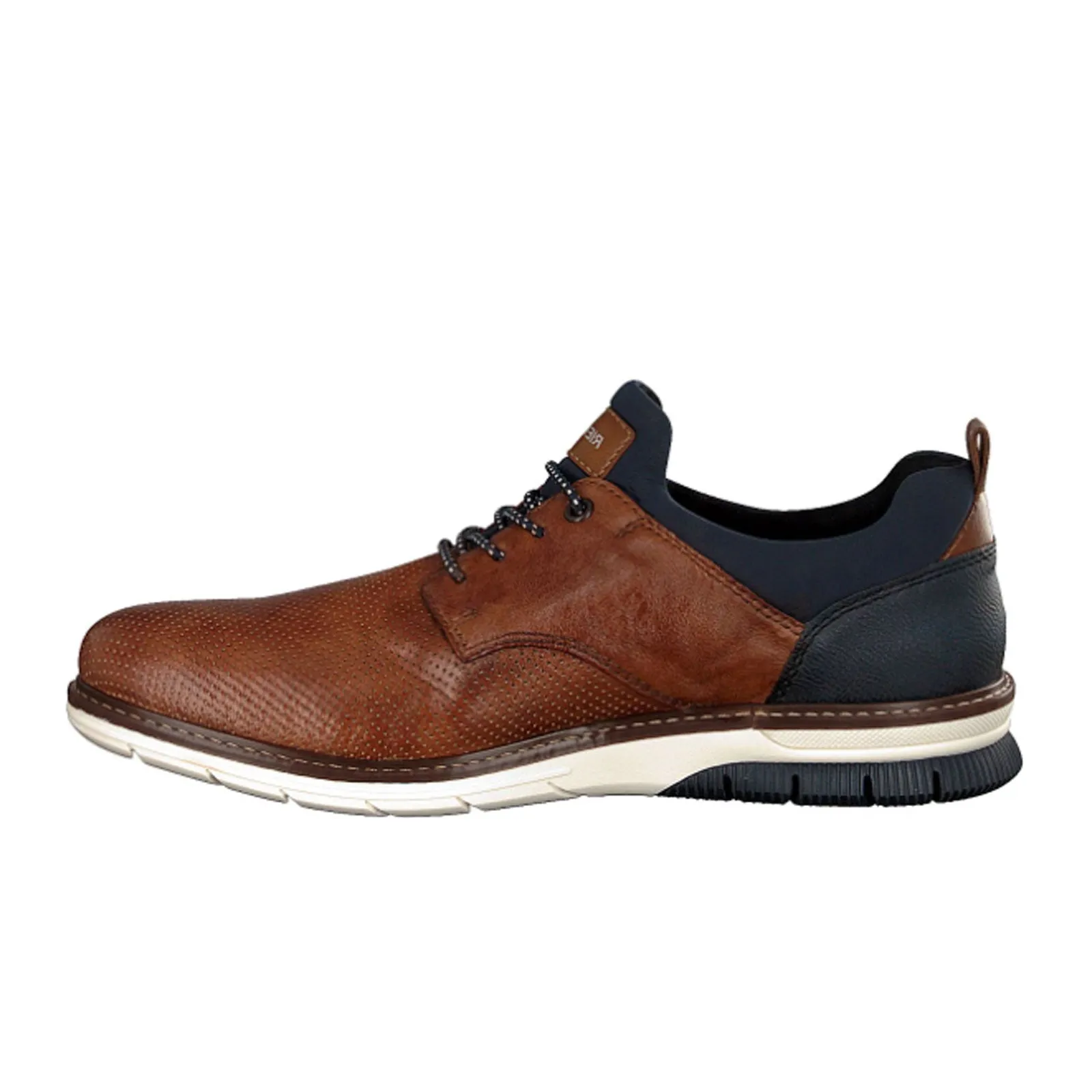 Rieker 14450-22 Dustin Lace Up (Men) - Nut/Blue