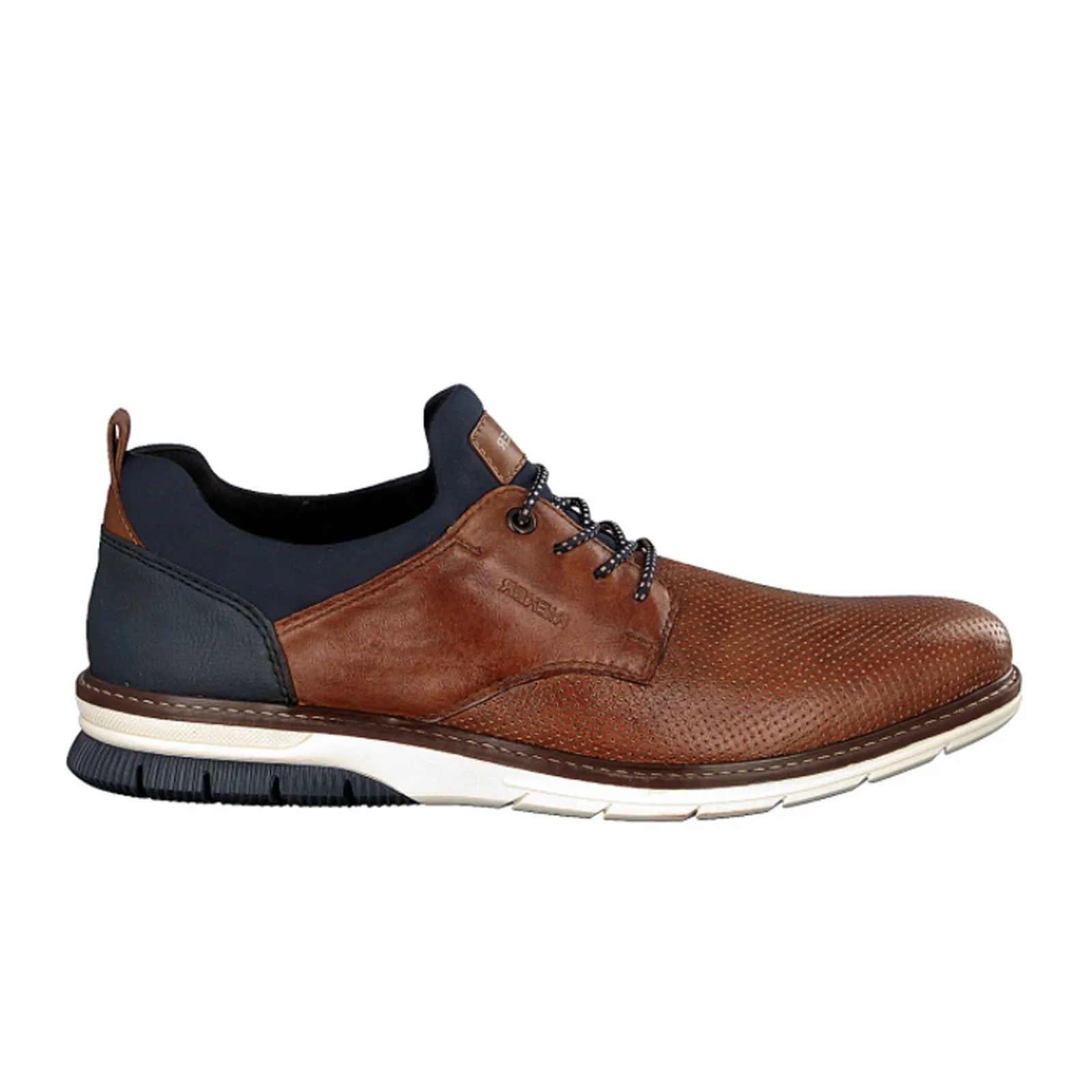 Rieker 14450-22 Dustin Lace Up (Men) - Nut/Blue