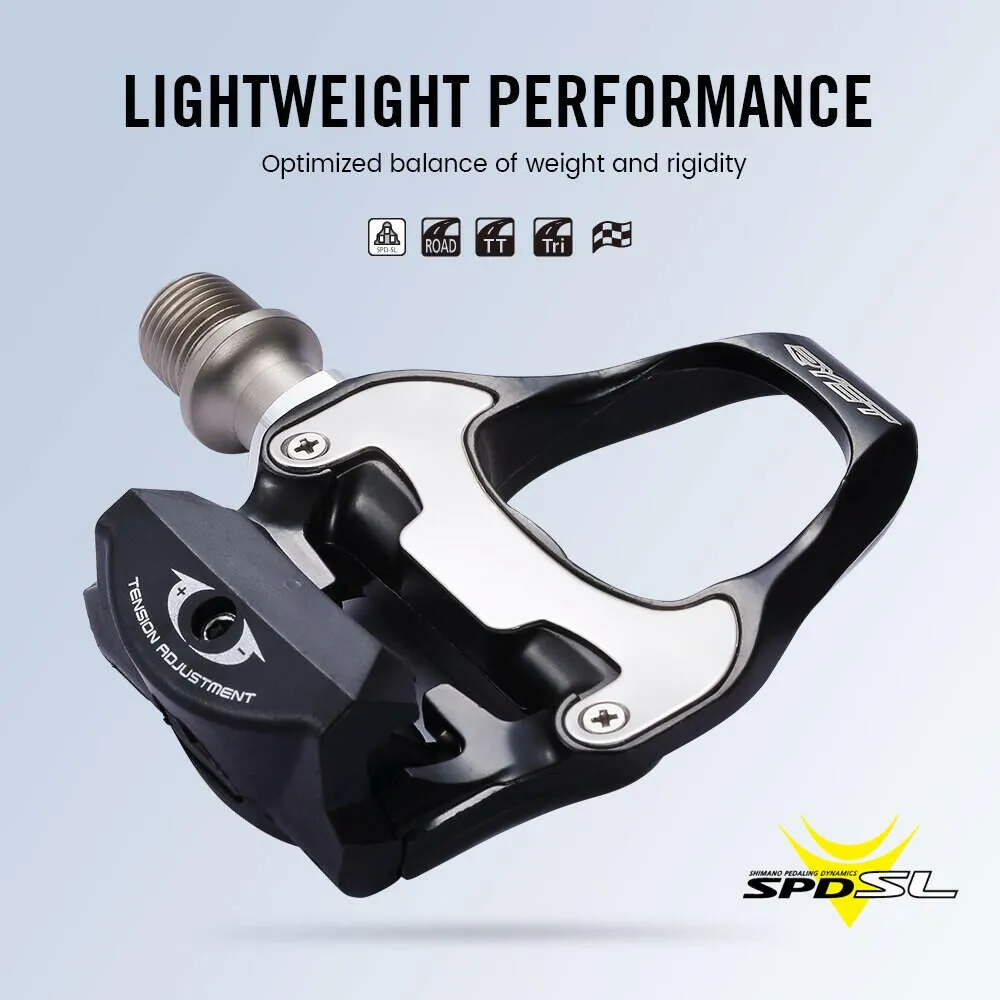 RYET Road Bike Self-locking Pedals Ultralight Aluminum Alloy SPD-SL 2 Sealed Bearing Bicycle Footboard Cycling Accessories