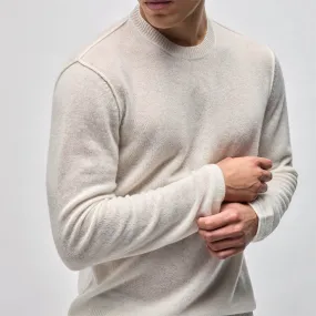 Soft Featherweight Cashmere Crew - Oyster