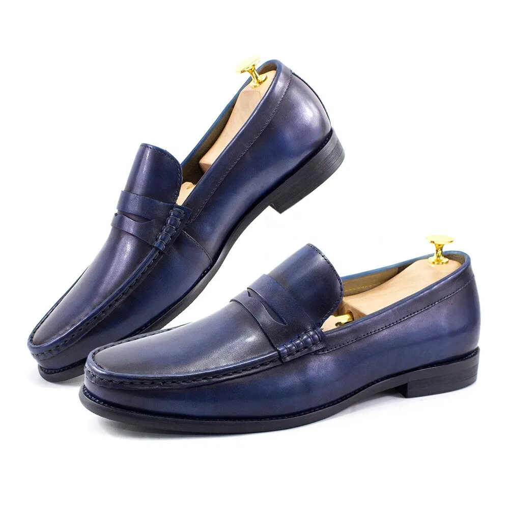 Solid Genuine Leather Loafers Shoes