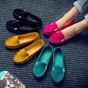 Women Flats shoes Loafers Candy Color Slip Flats Shoes Ballet Comfortable Ladies mens cover pair