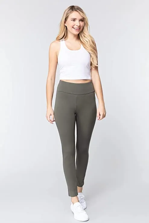 Women's Waist Band Long Ponte Pants