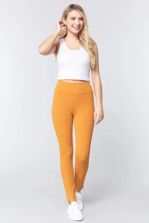 Women's Waist Band Long Ponte Pants